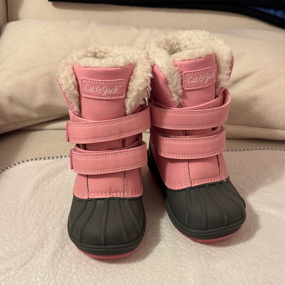 Cat & Jack Pink and Black Snow Boots BRAND NEW W/out tags
